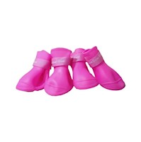 Zapatos de silicona para mascotas perros rosado talla L